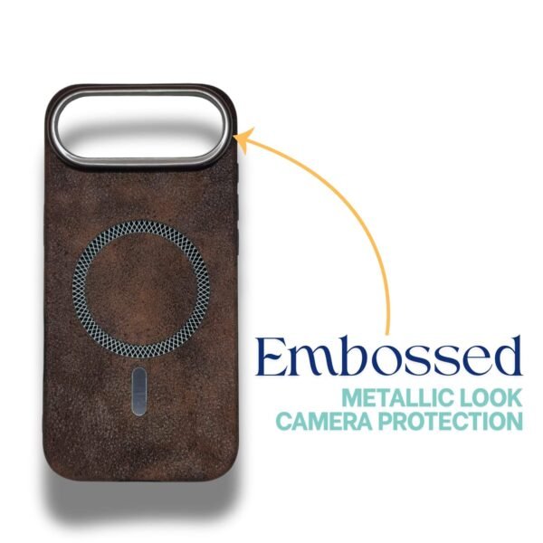 iPhone Air brown leather Metallic frame