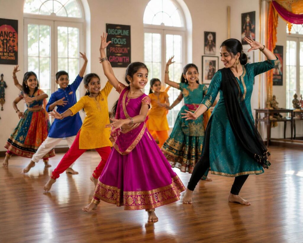 Home-Based After School Program: 7 Smart Ideas for Kids 4 children attending dance class as part of home-based after school program physical activity